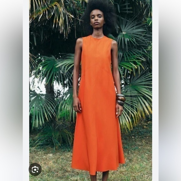 Zara NWT ZW Collection midi dress - Picture 1 of 10